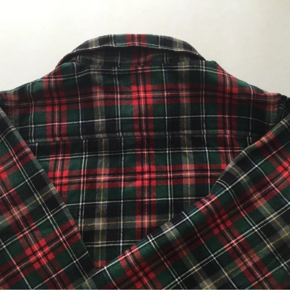 Gymboree Boys Plaid Flannel Shirt - Green/Red